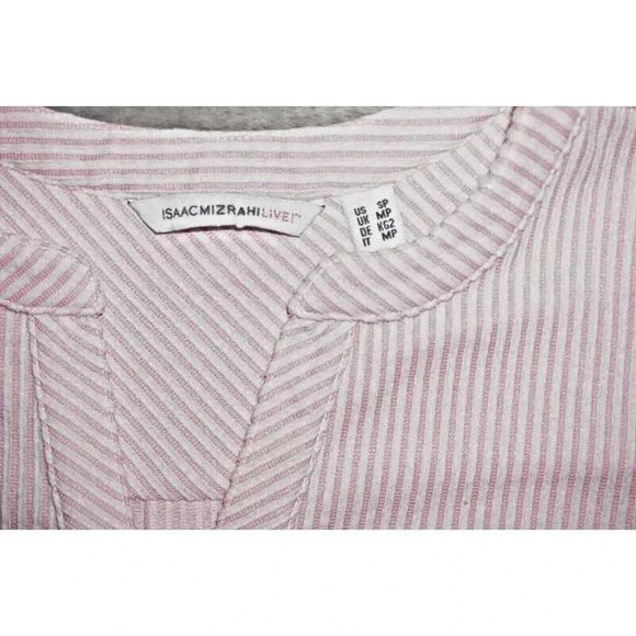 Isaac Mizrahi Women's Short Sleeve Casual T-Shirt Dress Size SP Pink Stripe - Picture 4 of 12